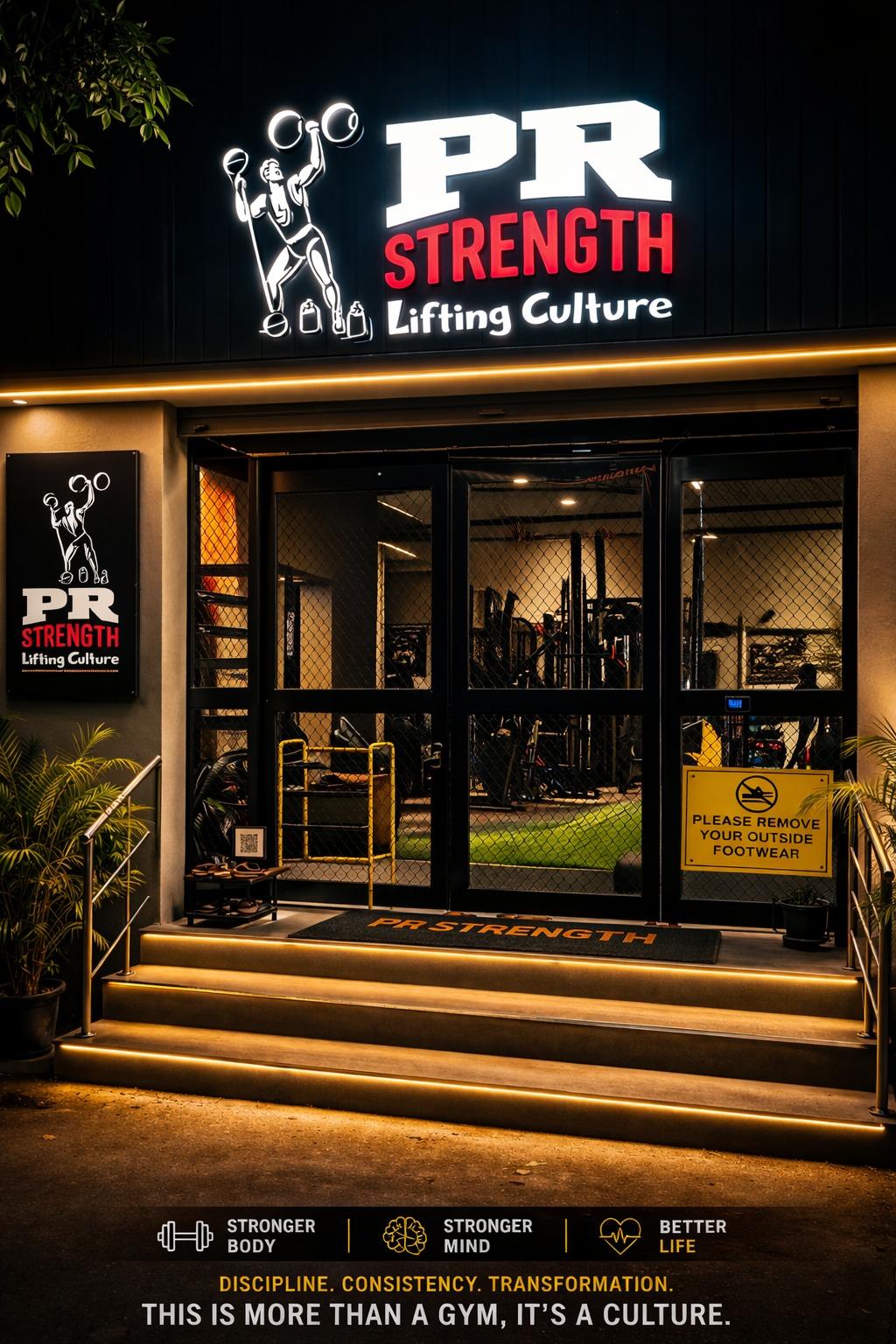 PR Strength Official Gym Entrance
